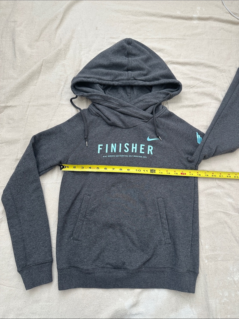 Nike Women's San Francisco Half Marathon 2015 Finisher Hoodie Grey Size S - Picture 6 of 8